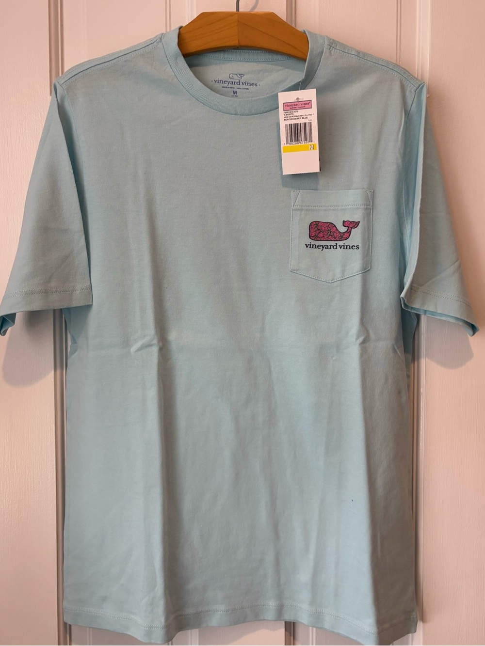 Vineyard Vines Pocket Tee Watermelon Beachcomber Blue, size M (10-12) kids